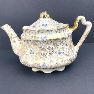 Vintage Arthur Wood -Gold Floral Design Teapot England 1930–1950s Pattern 5076